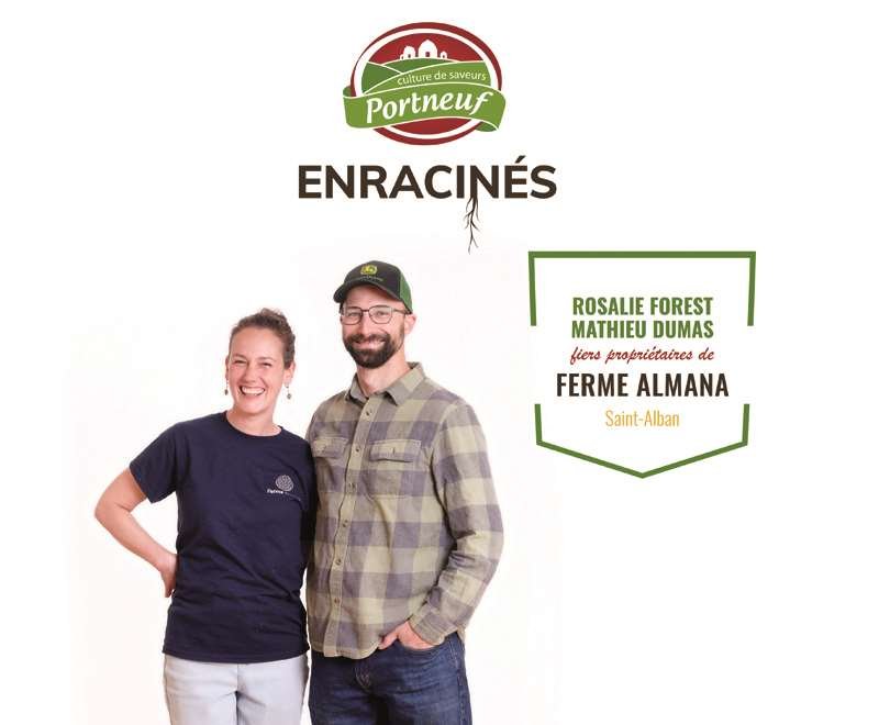Rosalie Forest et Mathieu Dumas, fiers propriétaires de la Ferme Almana à Saint-Alban
