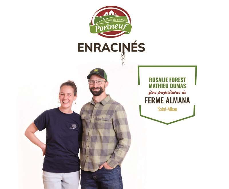 Affiche Enracinés de Culture de saveurs Portneuf avec Rosalie Forest et Mathieu Dumas